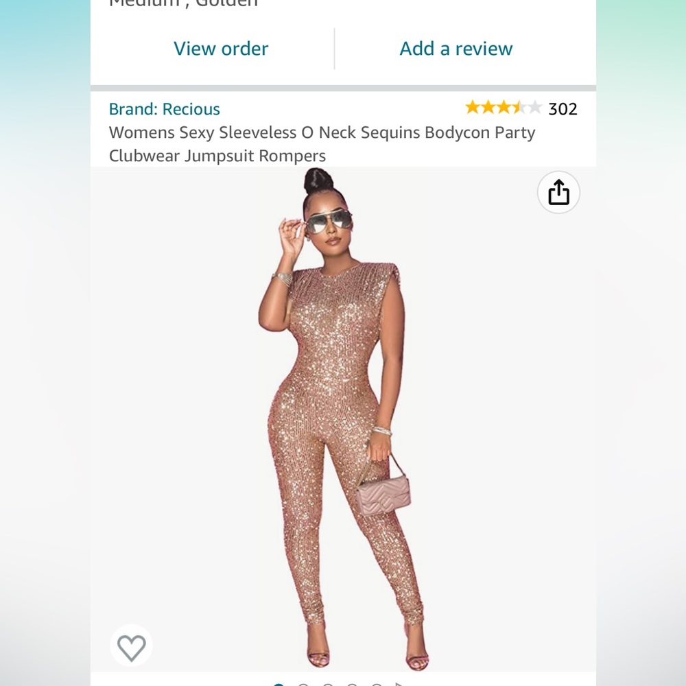 Gold glitter jumpsuit